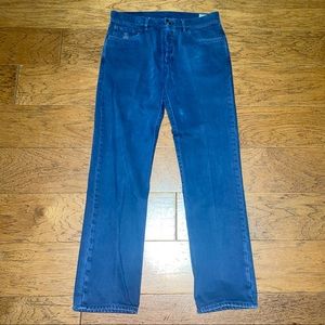 BRUNELLO CUCINELLI MEN'S SLIM FIT BLUE DENIM BUTTON FLY JEANS~SIZE 46 IT 32US